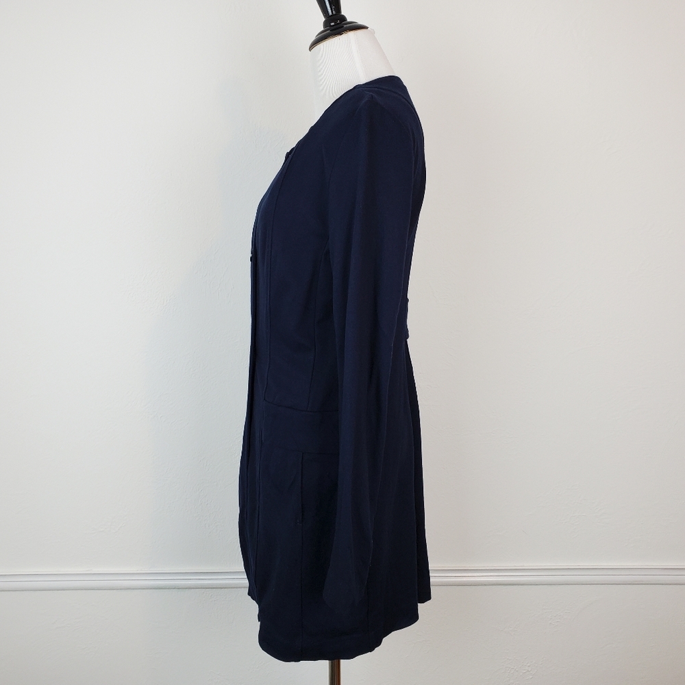 CAbi Lido Jacket Coat Blazer Ponte Knit Long Navy Blue Career Office Academia - Picture 12 of 16